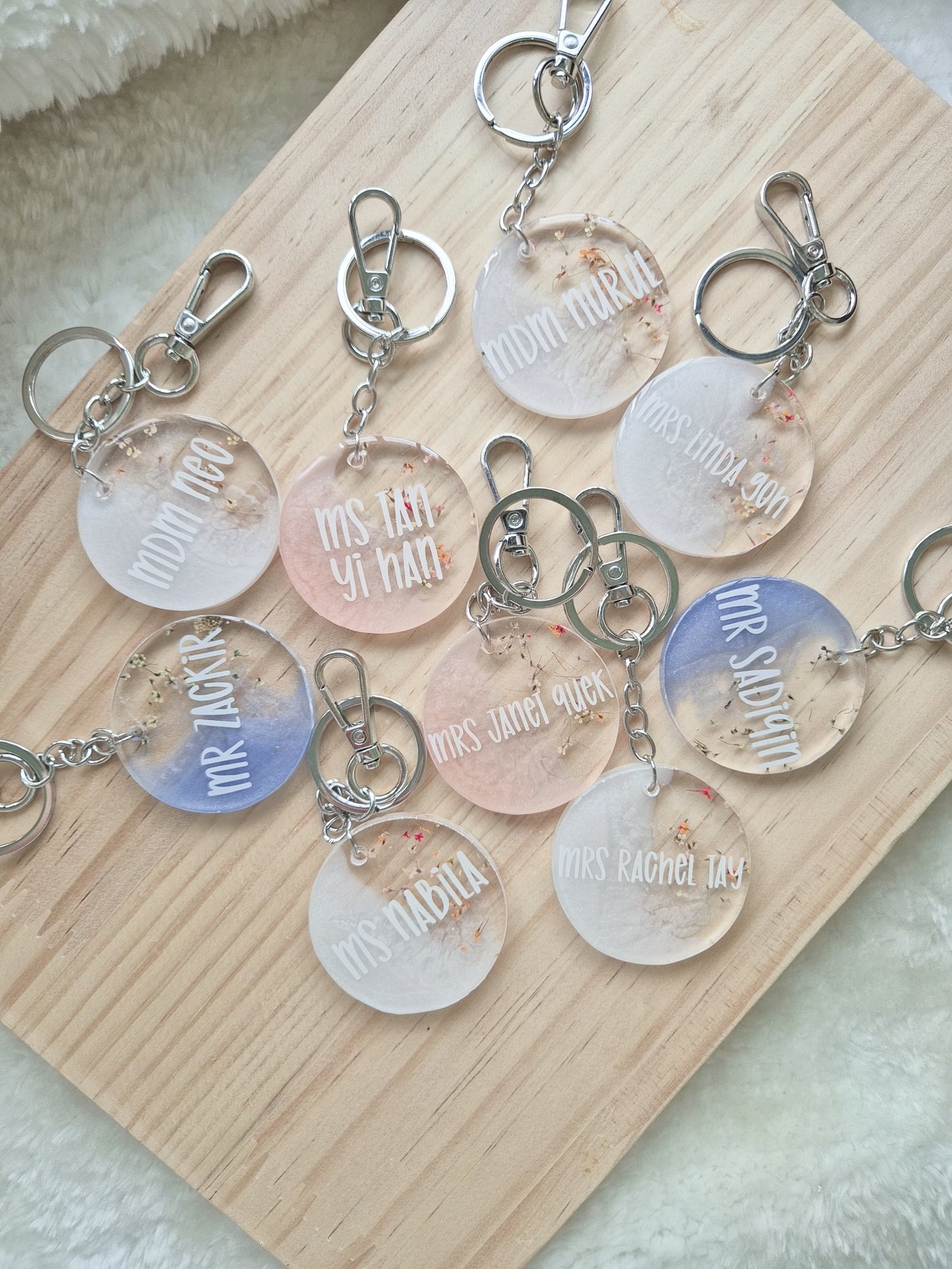 Petals & Hue Round Keychain