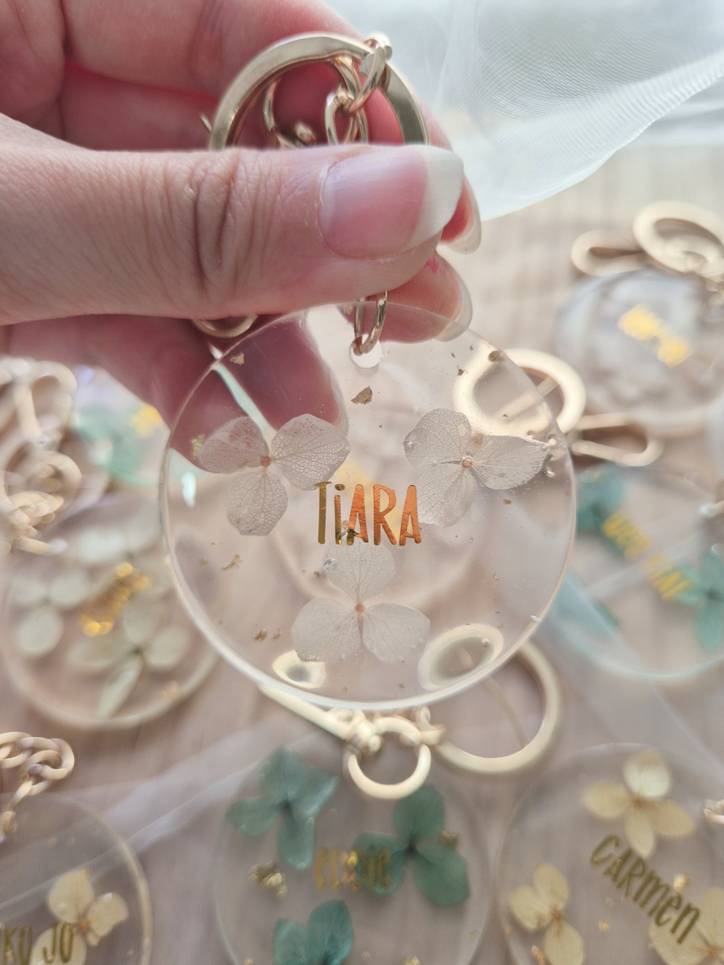 Glacielle Fleur Round Keychain